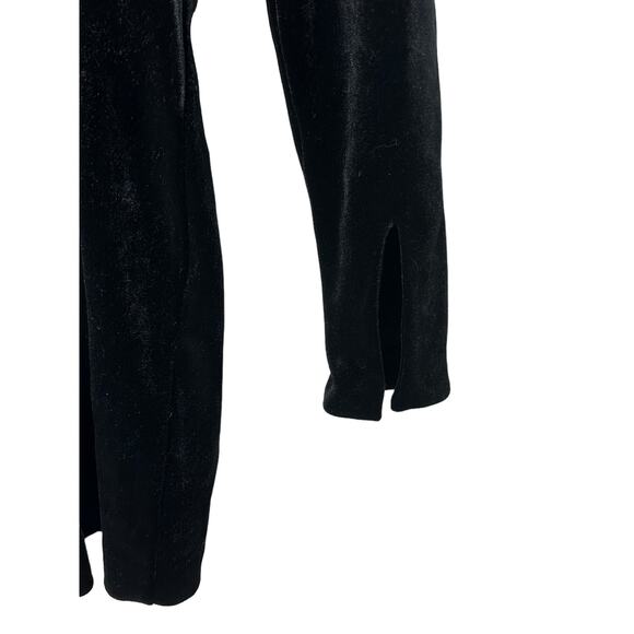 Topshop Black Velour Long Sleeve Sweetheart Neckline Romper Women's US 2 New - Picture 7 of 8